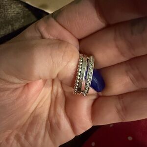 Pandora Signature Logo Pavé & Beads Ring
Sterling silver